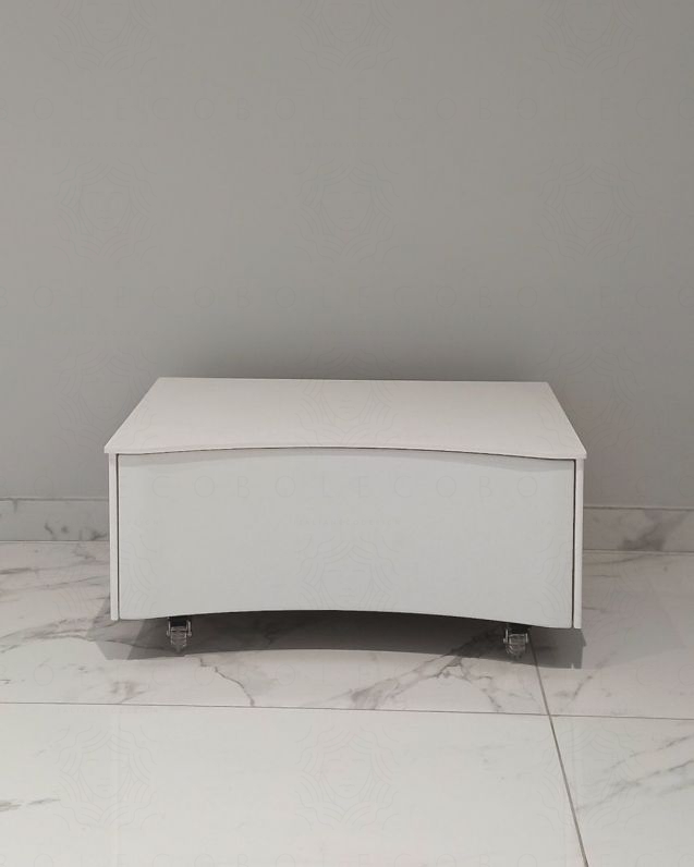 Cassettiera Olimpia 61 cm bianco opaco con top e ruote