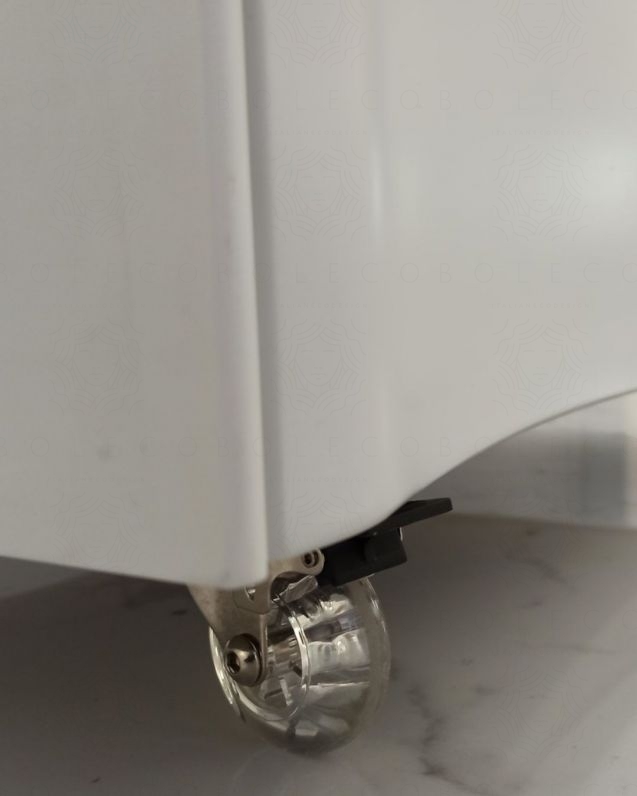 Cassettiera Olimpia 61 cm bianco opaco con top e ruote