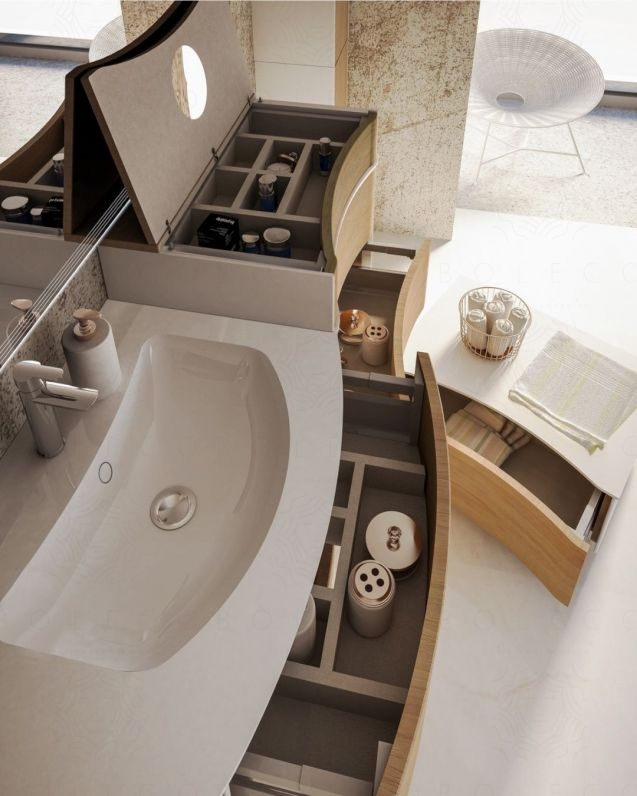 Pensile bagno portagioie rovere naturale Olimpia