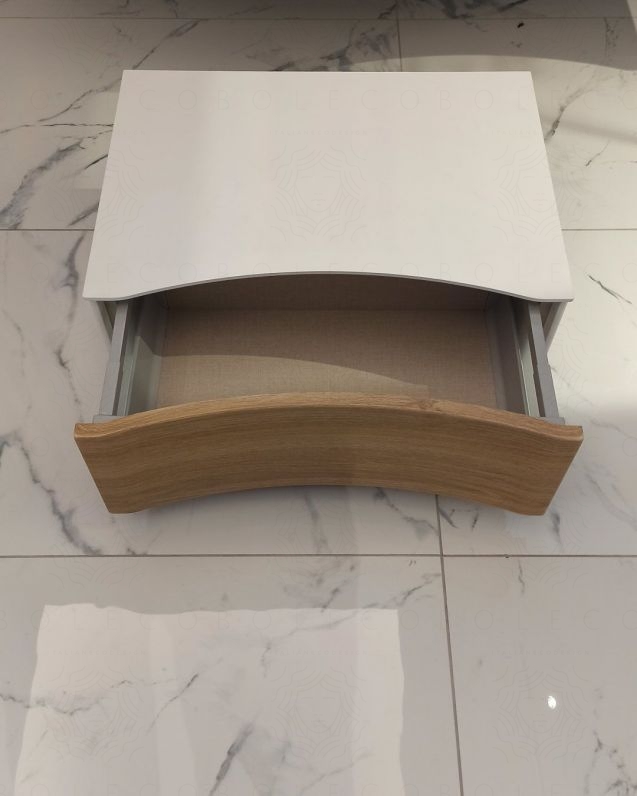 Cassettiera Olimpia 61 cm rovere naturale con top e ruote