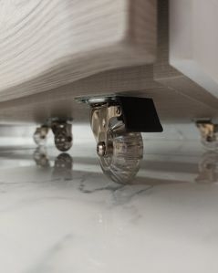 Cassettiera Olimpia 61 cm rovere grigio con top e ruote