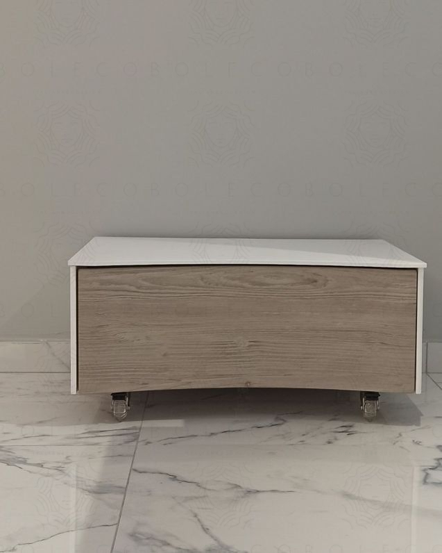 Cassettiera Olimpia 61 cm rovere grigio con top e ruote Cassettiera Olimpia 61 cm rovere grigio con top e ruote