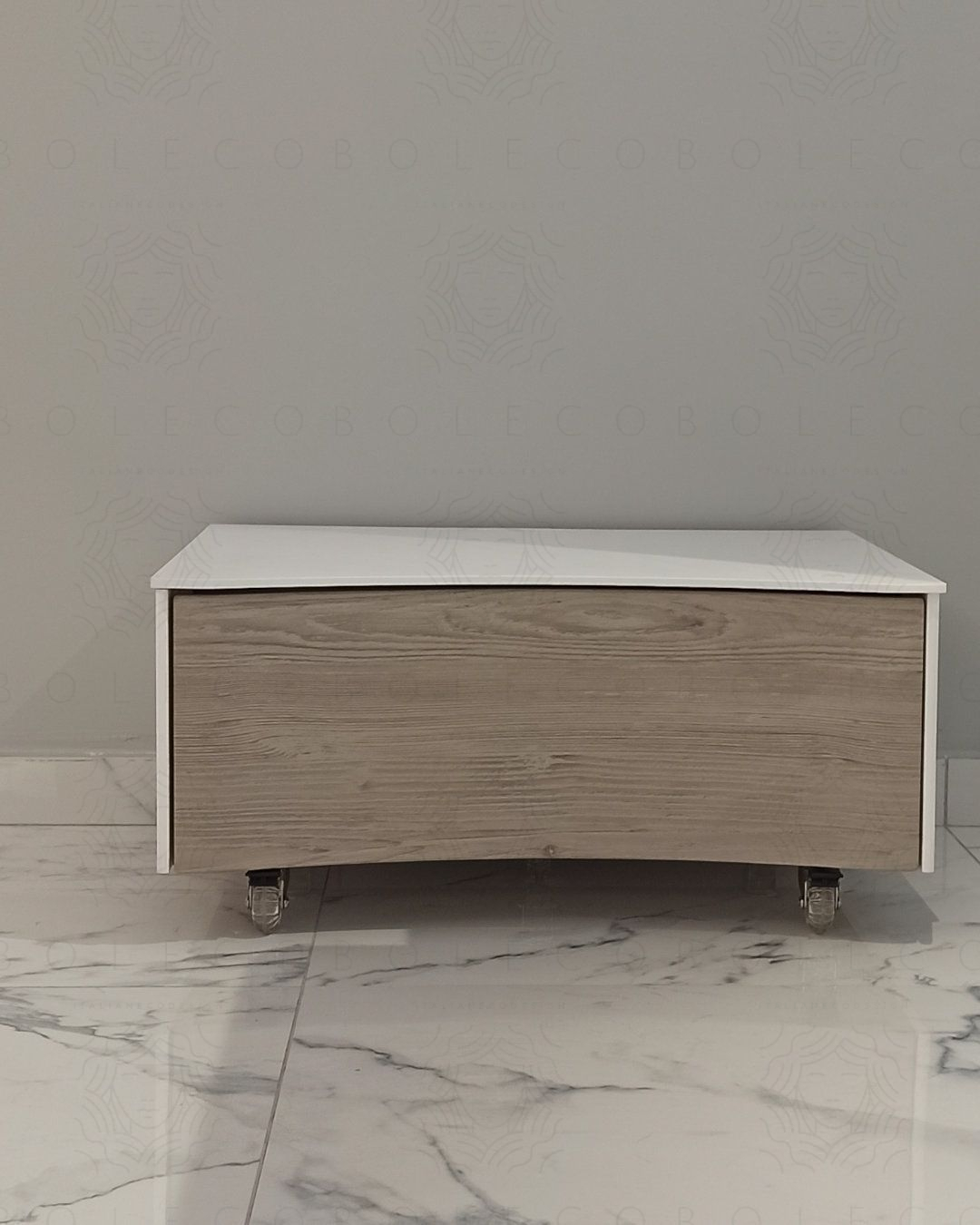 Cassettiera Olimpia 61 cm rovere grigio con top e ruote Cassettiera Olimpia 61 cm rovere grigio con top e ruote