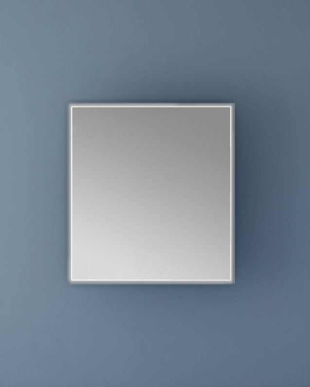 Specchio led Alba con anti-appannamento 98 x 90 cm - grigio
