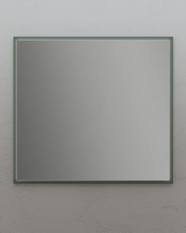 Specchio led Alba con anti-appannamento 98 x 90 cm - verde opaco Specchio led Alba con anti-appannamento 98 x 90 cm - verde opaco