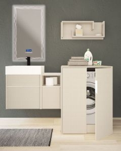 Colonna bagno porta lavatrice Diadema  perla spatolato cm.70x93