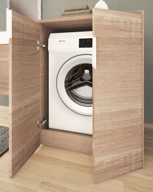 Colonna bagno porta lavatrice Diadema rovere segato cm.70x93 Colonna bagno porta lavatrice Diadema rovere segato cm.70x93
