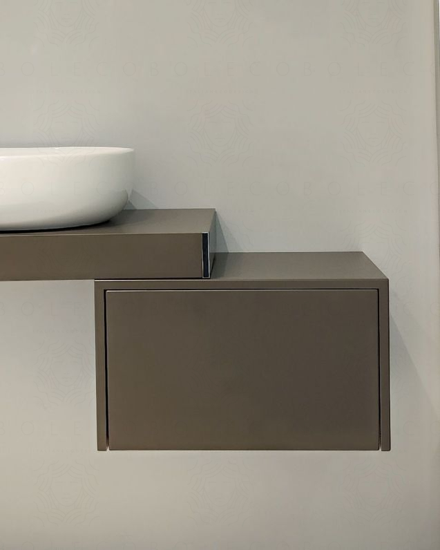 Cassettiera sospesa 50 cm push-pull grigio vulcano