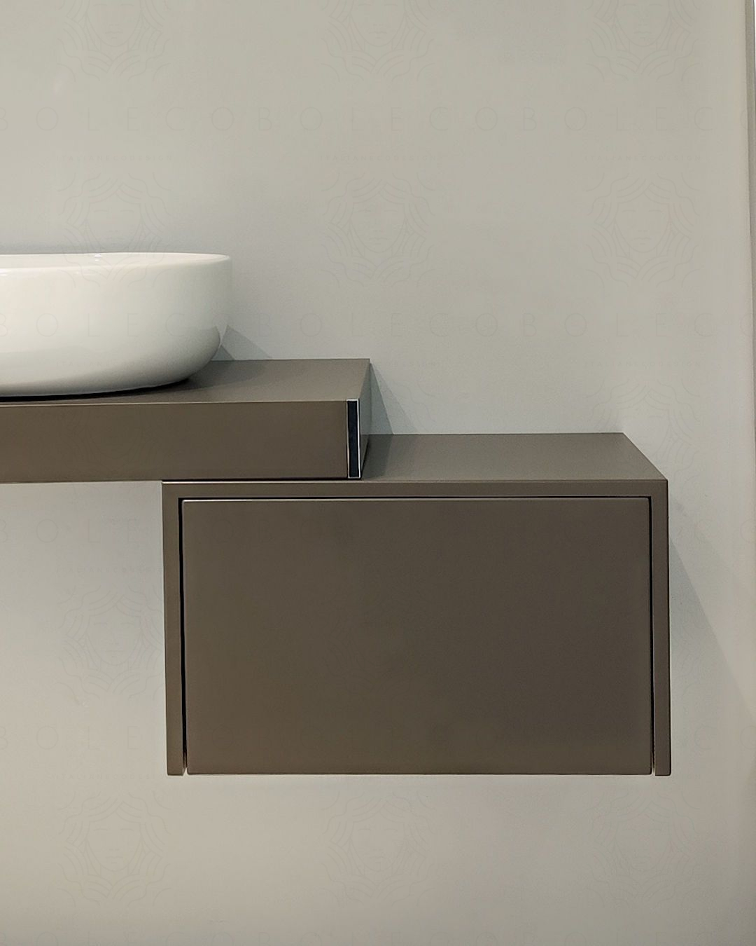 Cassettiera sospesa 50 cm push-pull grigio vulcano Cassettiera sospesa 50 cm push-pull grigio vulcano