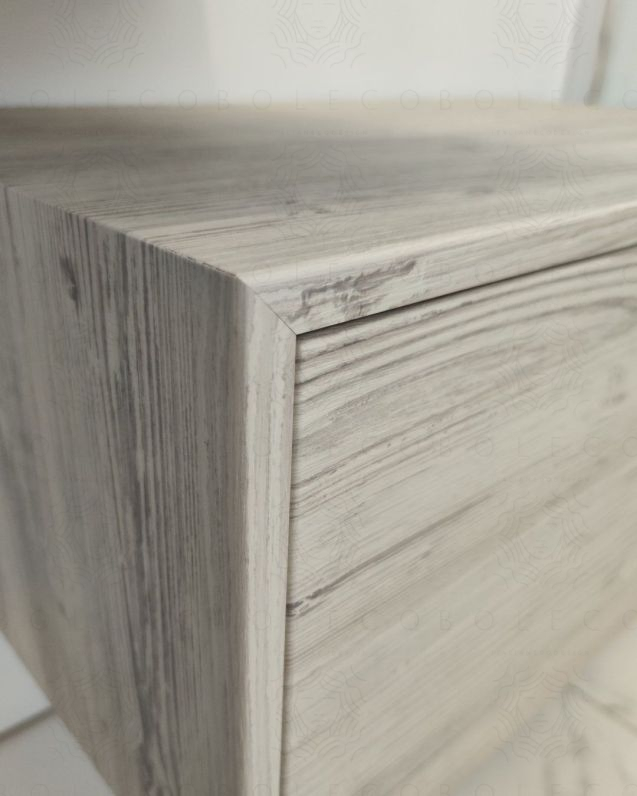 Cassettiera sospesa 50 cm push-pull rovere grigio Cassettiera sospesa 50 cm push-pull rovere grigio