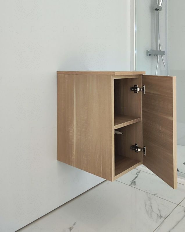 Cassettiera bagno sospesa cm 30x55 rovere segato Cassettiera bagno sospesa cm 30x55 rovere segato