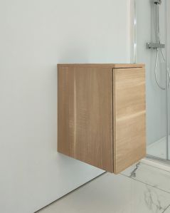 Cassettiera bagno sospesa cm 30x55 rovere segato