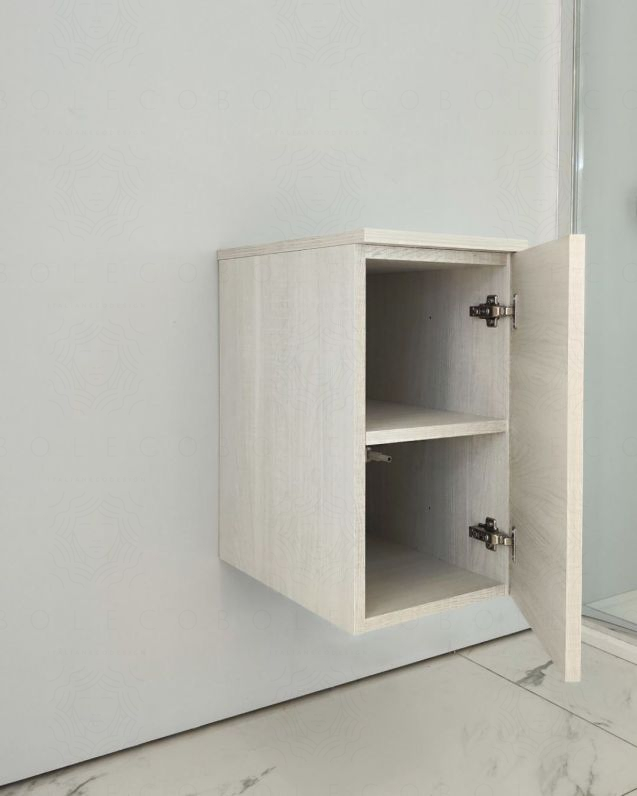 Cassettiera bagno sospesa cm 30x55 rovere bianco