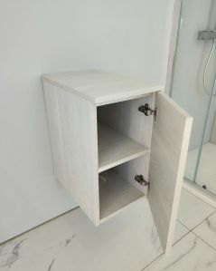 Cassettiera bagno sospesa cm 30x55 rovere bianco