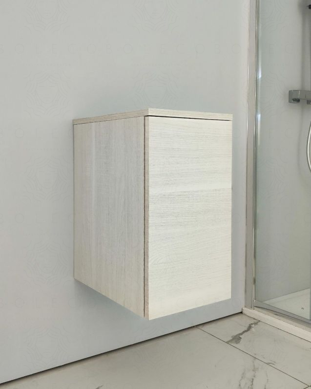 Cassettiera bagno sospesa cm 30x55 rovere bianco