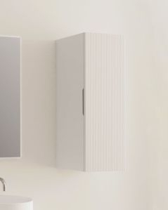 Colonna bagno cm 35x100 bianco opaco con frontale cannettato