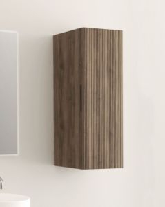 Colonna bagno cm 35x100 noce con frontale cannettato