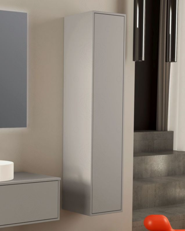 Colonna bagno Prisma cm 35x160 grigio medio con apertura push