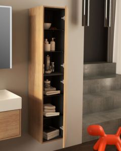 Colonna bagno Prisma cm 35x160 rovere naturale con apertura push