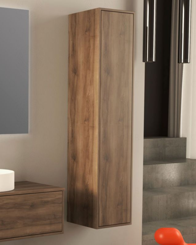 Colonna bagno Prisma cm 35x160 noce con apertura push