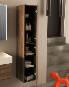 Colonna bagno Prisma cm 35x160 noce con apertura push