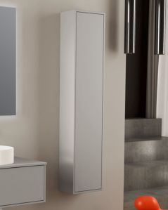 Colonna bagno Prisma cm 35x160 grigio medio  con apertura push – profonda 20 cm