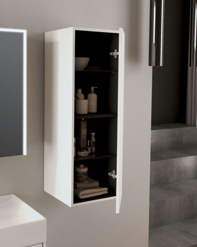 Colonna bagno Prisma cm 35x100 bianco opaco con apertura push – profonda 35 cm Colonna bagno Prisma cm 35x100 bianco opaco con apertura push – profonda 35 cm