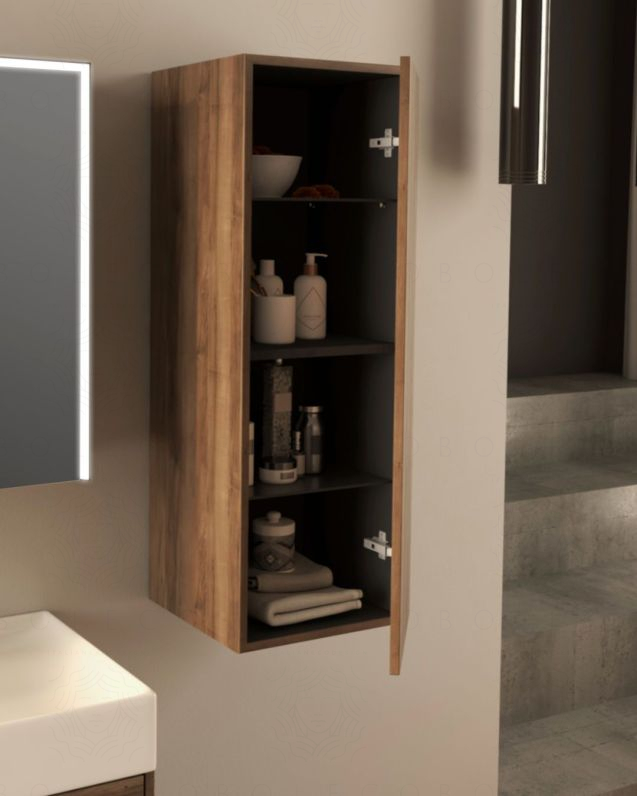 Colonna bagno Prisma cm 35x100 noce con apertura push – profonda 35 cm Colonna bagno Prisma cm 35x100 noce con apertura push – profonda 35 cm