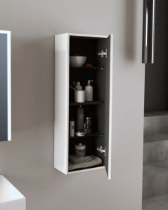 Colonna bagno Prisma cm 35x100 bianco opaco con apertura push – profonda 20 cm