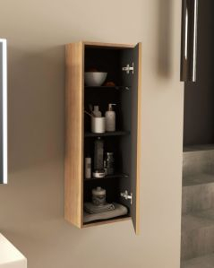Colonna bagno Prisma cm 35x100 rovere naturale con apertura push – profonda 20 cm