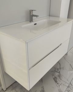 Mobile bagno sospeso Dorotea cm 100 bianco opaco con lavabo in ceramica