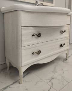 Mobile bagno Donatello 114 cm decapè con lavabo in ceramica