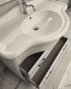 Mobile bagno Donatello 114 cm decapè con lavabo in ceramica