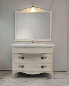 Mobile bagno Donatello 114 cm decapè con lavabo in ceramica