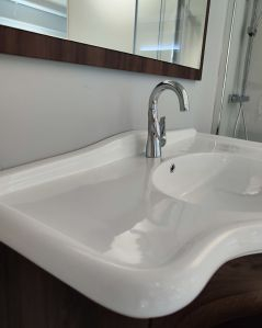 Mobile bagno Donatello 114 cm noce con lavabo in ceramica