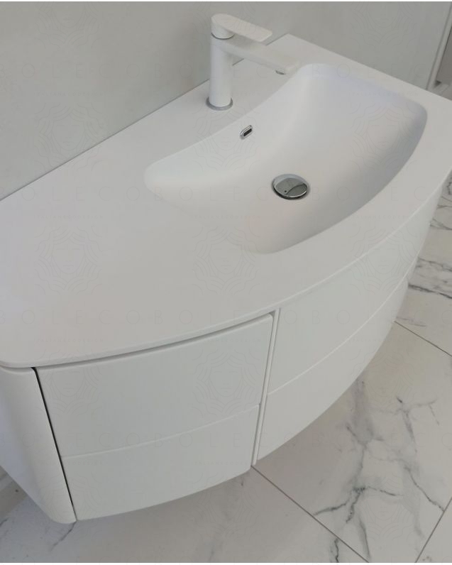 Mobile bagno sospeso Olimpia 90 cm bianco opaco con lavabo rigenerabile Mobile bagno sospeso Olimpia 90 cm bianco opaco con lavabo rigenerabile