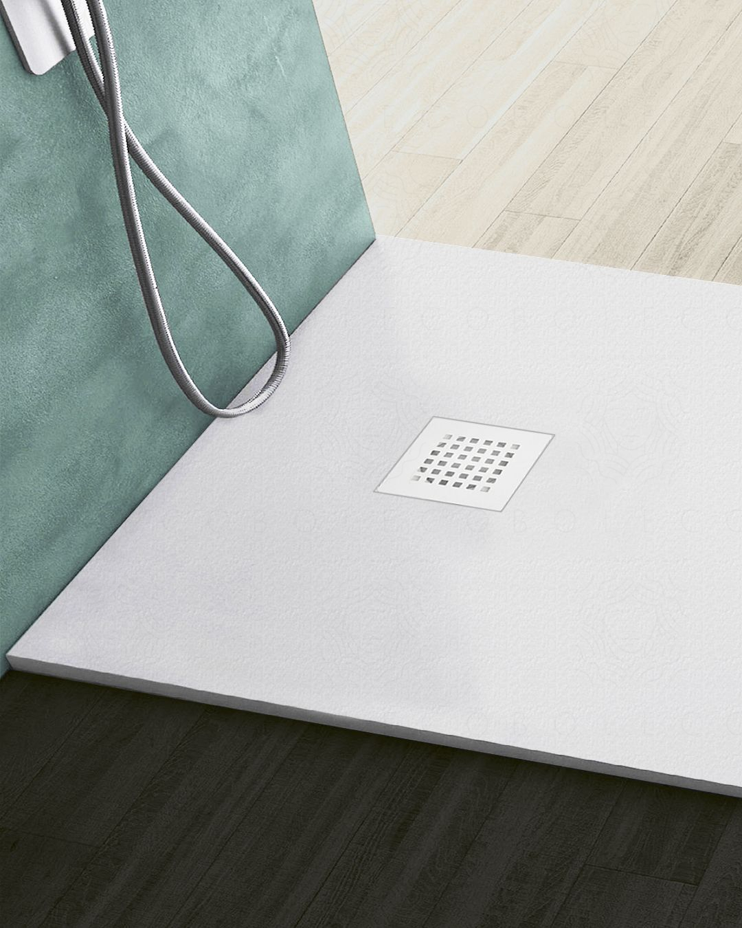 Piatto doccia Jolie 90x90 cm in mineralmarmo bianco slim Piatto doccia Jolie 90x90 cm in mineralmarmo bianco slim