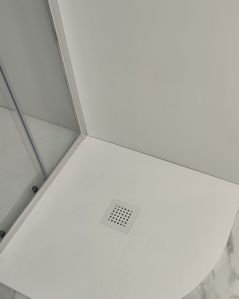 Piatto doccia Jolie in resina cm 80x80 bianco slim riducibile –