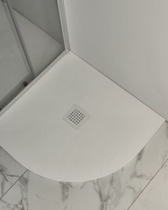 Piatto doccia Jolie in resina cm 80x80 bianco slim riducibile –