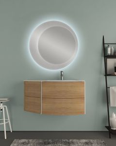 Mobile bagno Olimpia cm 90 rovere naturale con ante e cassetti