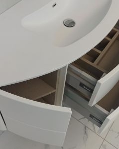 Mobile bagno sospeso Olimpia 120 cm bianco opaco con specchio led