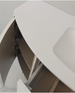 Mobile bagno sospeso Olimpia 120 cm bianco opaco con specchio led