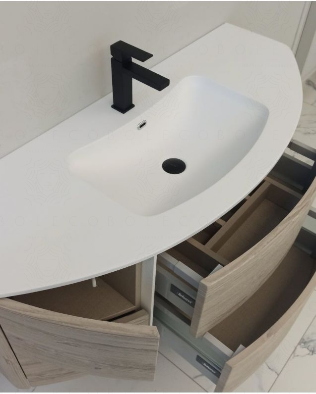 Mobile bagno sospeso Olimpia 120 cm rovere grigio con specchio led Mobile bagno sospeso Olimpia 120 cm rovere grigio con specchio led