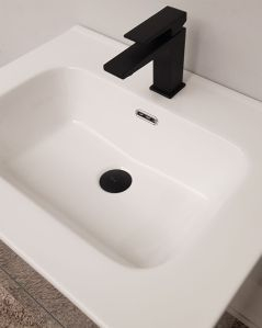 Mobile bagno sospeso Alaska cm 60 bianco lucido e lavabo -