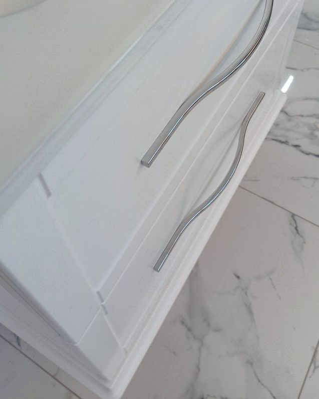 Mobile bagno sospeso Alba con lavabo in ceramica, cm.60