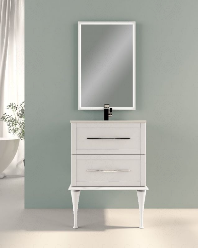 Mobile bagno sospeso Alba con lavabo in ceramica, 60 cm