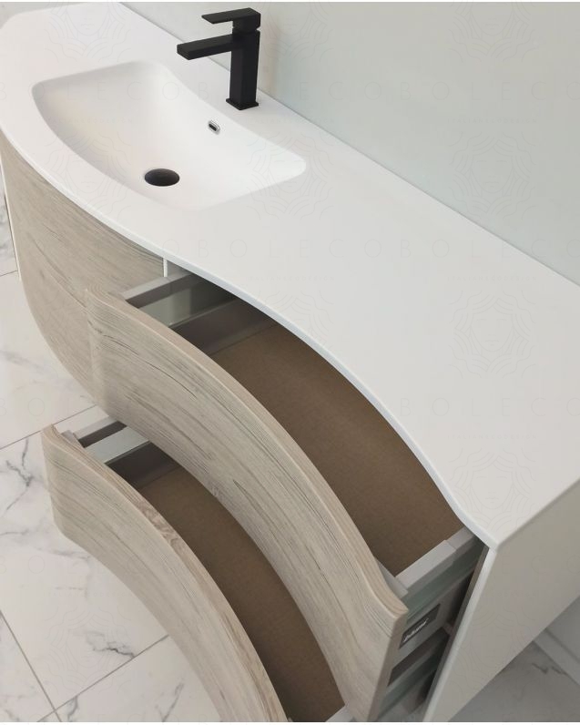 Mobile bagno sospeso Olimpia cm 150 con specchio led