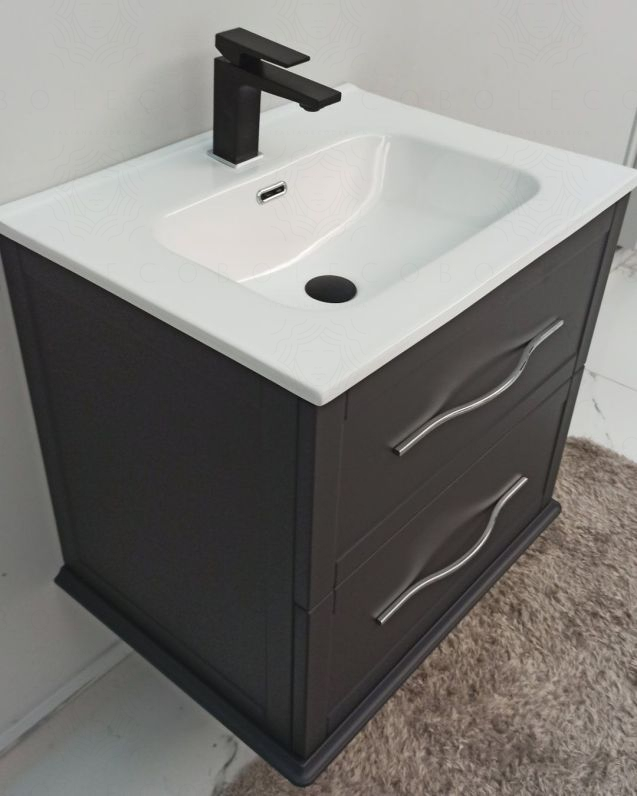 Mobile bagno sospeso Alba 60 cm con lavabo in ceramica - lavagna Mobile bagno sospeso Alba 60 cm con lavabo in ceramica - lavagna