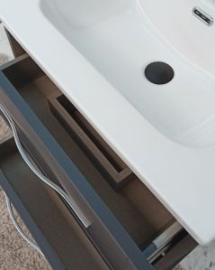 Mobile bagno sospeso Alba 60 cm con lavabo in ceramica - lavagna