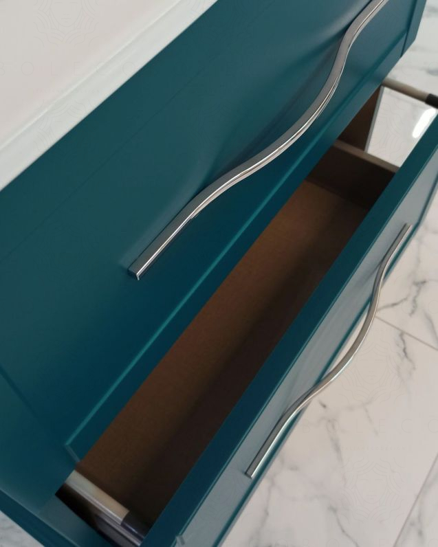 Mobile bagno sospeso Alba 60 cm con lavabo in ceramica - blu Mobile bagno sospeso Alba 60 cm con lavabo in ceramica - blu